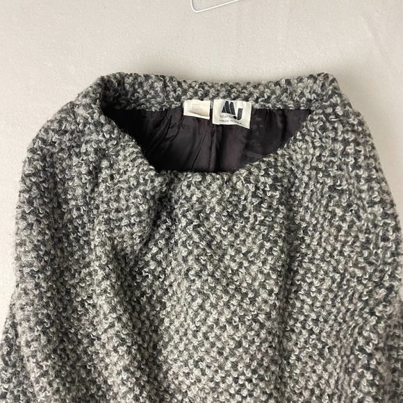 Vtg 70s MJ Seattle Womens XL Gray Mohair Wool Boucle A Line Skirt Made in USA - Picture 4 of 14